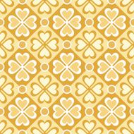 seamless pattern of stylized flowers and geometrical shapes N2