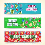 merry christmas and happy new year background cards concepts N26