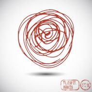 Grunge painted circles textures Vector illustration N2