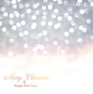 Silver christmas background with snow N4