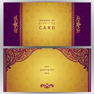 Vintage ornate cards in oriental style N48