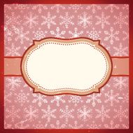 Vintage frame with snowflakes N2