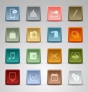 Colored set square wed buttons template