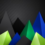 Triangle green and blue decorative border