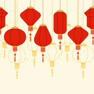 Chinese New Year seamless pattern with lanterns N3