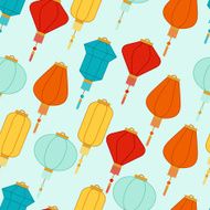 Chinese New Year seamless pattern with lanterns N4