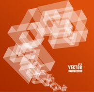 Abstract geometric template for text