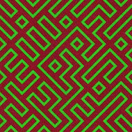 Seamless red and green maze pattern on glitter paper N2