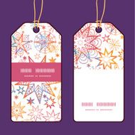 Vector textured christmas stars vertical stripe frame pattern tags set N2