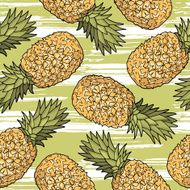 Seamless pattern with pineapples N36