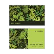 Vector evergreen christmas tree horizontal stripe frame pattern business cards
