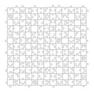 Puzzle template 169 pieces vector