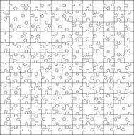 Puzzle template 169 pieces 13x13 vector N2