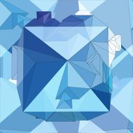 Crystal Seamless 3D Geometric background N6