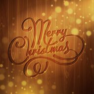 Christmas decoration on the wooden background Vector background N9