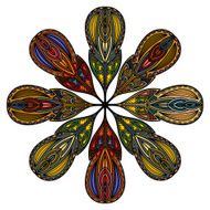 Mandala of the fantastic feathers
