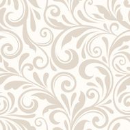 Vintage seamless beige floral pattern Vector illustration N2