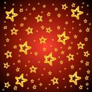 Yellow Cristmas stars Abstract background
