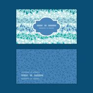 Vector abstract ice chrystals texture horizontal frame pattern business cards