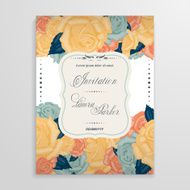 Vector Flower background with roses