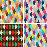 Abstract rhombus seamless patterns N2