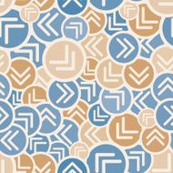 Circles and arrows seamless design