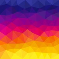 Abstract Triangle Art Hot Color Geometric Background