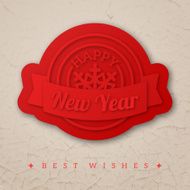 Happy New Year greeting card Vector illustration N5