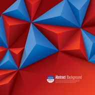 Red and blue vector geometric background