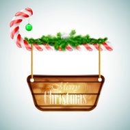 Christmas Candy With Wooden Board