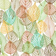 Seamless pattern of autumnal leaves N2