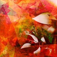 colorful fall mixed media