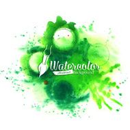 Abstract Green Watercolor Background N5