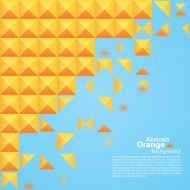 Abstract Orange Square On A Blue Background N2