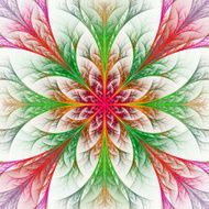 Beautiful multicolor fractal flower Collection - frosty pattern N10