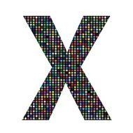 multicolor letter X