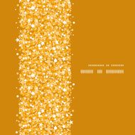 Vector golden shiny glitter texture vertical frame seamless pattern background