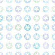 Abstract Textile Snowflakes Dots Seamless Pattern Background N2