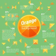 Abstract Orange Square On A Green Background N2