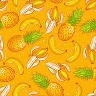 pineapples and bananas
