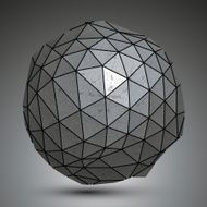Metallic 3d grungy abstract object spherical