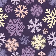 Festive Christmas and New Year seamless snoflakes pattern N5