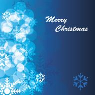 Abstract Blue Christmas Card Design N2