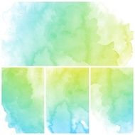 Set of Colorful water color painting background N357
