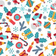 Merry Christmas and Happy New Year seamless pattern N14