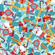 Merry Christmas and Happy New Year seamless pattern N15
