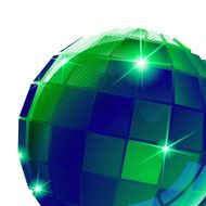 Vector futuristic background effect sparkling emerald texture