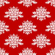 Red or amaranth damask style fabric pattern N2