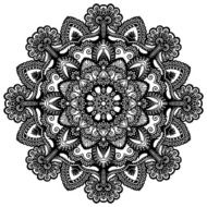 Circle lace ornament round ornamental geometric doily pattern N23