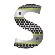 perforated metal letter S